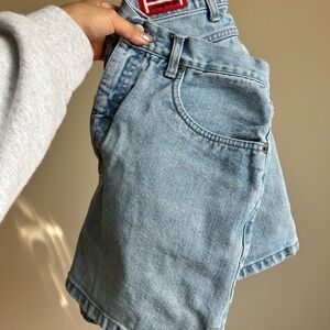 Halston Heritage Light Blue Jean Shorts